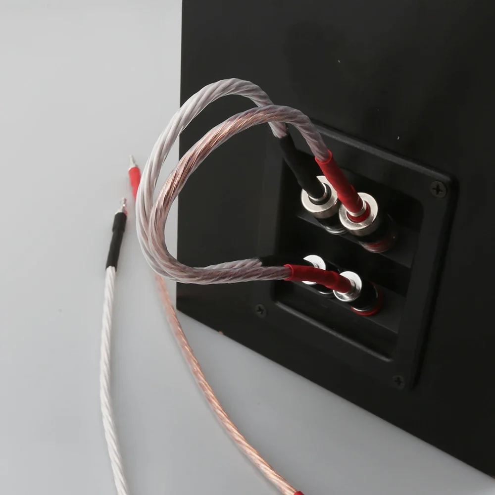 Audiocrast 8TC JUMPER LINKS Performance Speaker Cable 4 x 20cm Banana Plugs to Banana Plug HIFI Jumper Cables