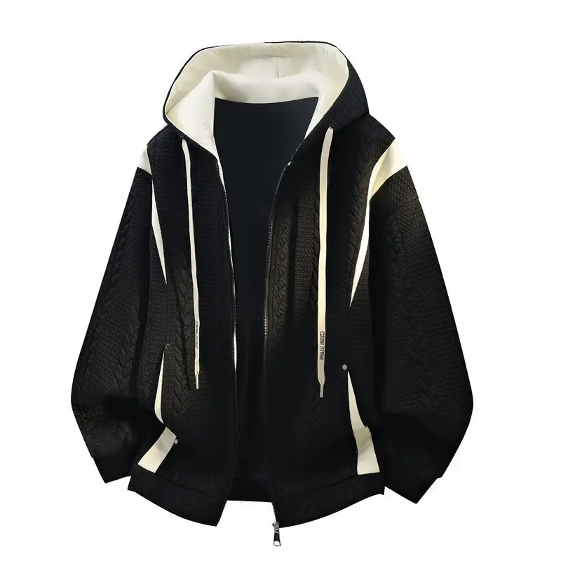 

Мужская повседневная модная куртка, весенняя новинка, универсальная, для отдыха, из шерстяного материала, с длинным рукавом, без воротника, китайский бренд