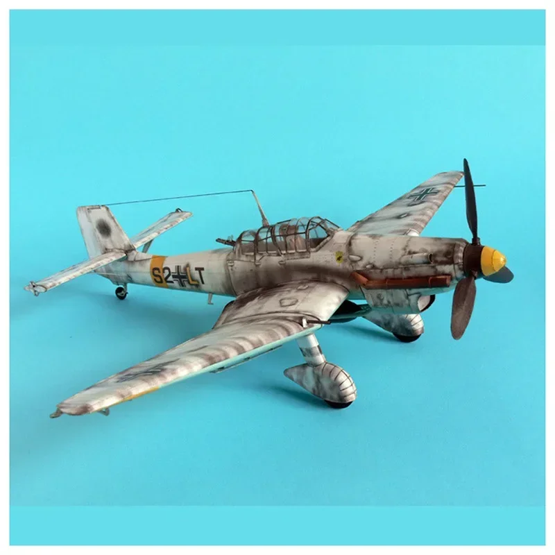 1:33 German Ju-87 D-3 Stuka Dive Bomber DIY 3D Paper Card Model Building Military Model Construction Children Educational Toys