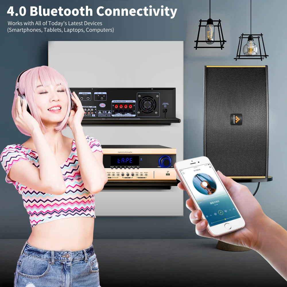 Entertainment Black InAndOn Amplifier Premium High Power Home Amplifier KTV Karaoke Machine Amplifier Home Theater System