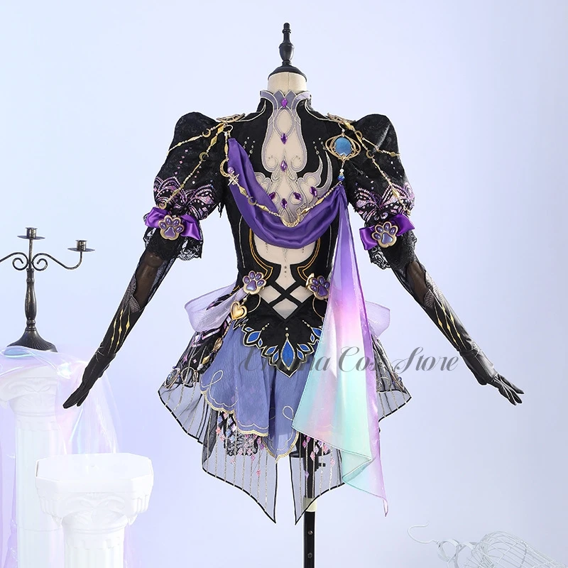 Игра Naraka Bladepoint Feria Shen, карнавальный костюм, черно-белое платье принцессы Лолиты, аниме, женские платья для ролевых игр на Хэллоуин