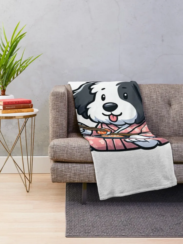 Old English Sheepdog Dog Sushi Throw Blanket heavy to sleep for winter Blankets