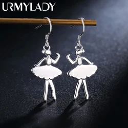 New 925 Sterling Silver Earrings for Women Jewelry Dancing girl Christmas Gifts wedding party