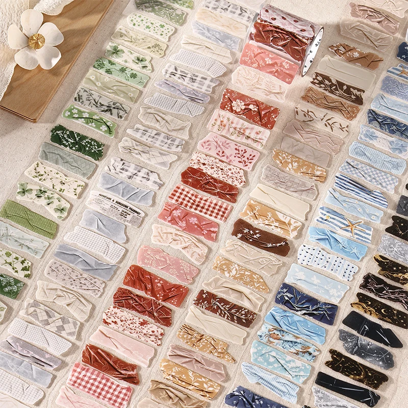 45mm*2m Cute Wrinkled Texture Series PET Tape Kawaii Decorative Adhesive Scrapbook stickers Hand Made Masking Tape Stationery