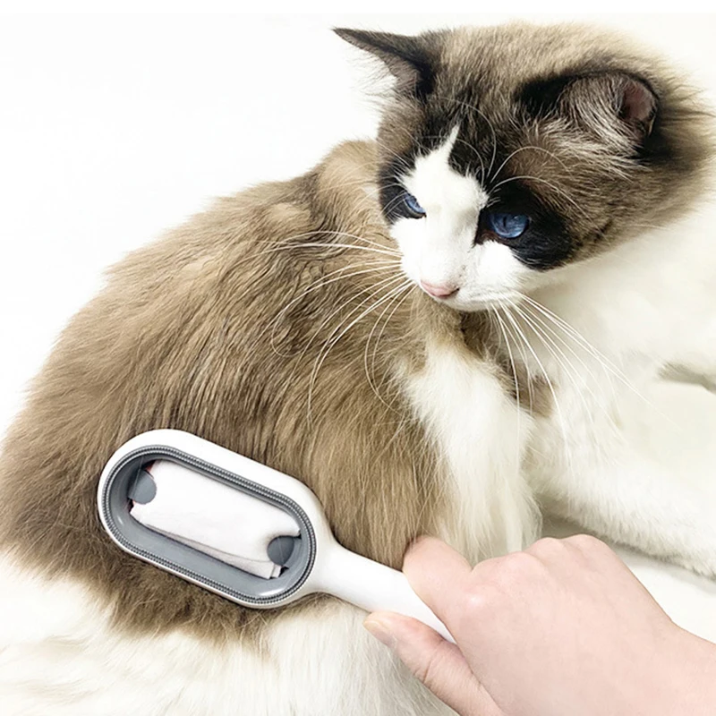 2023 Clean Cat Dog Hair Removal Comb With Wipes Upgraded  Accessories Cats Pet Brush Cat Products For Mascots Grooming Supplies