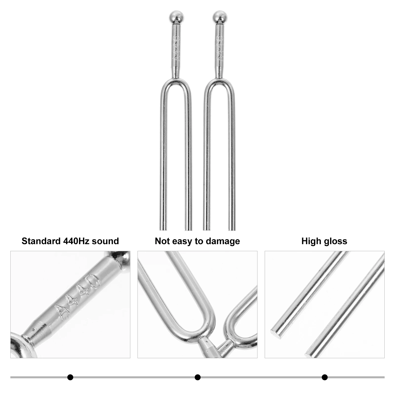 

2Pcs Guitar A440Hz Tuning Forks Standard Tone Accurate Material Accessories