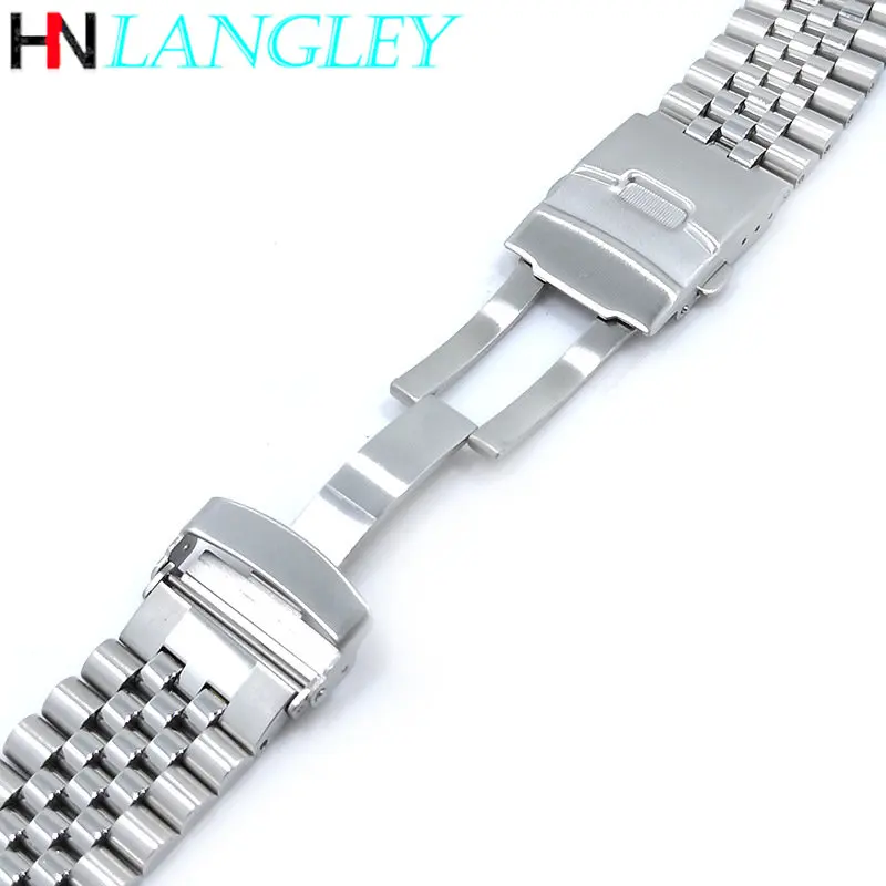 Quick Release Remove Links Screw Design Stainless Steel Watch Band Premium Solid Buckle 20mm 22mm 24mm Bull Ring Watch Strap