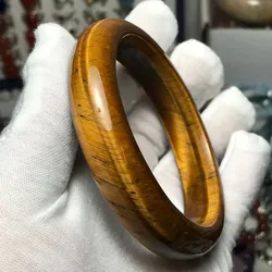 Genuine Yellow Tiger Eyes Natural Stone Bangles Lucky Bracelets Wealthy Energy Jewelry
