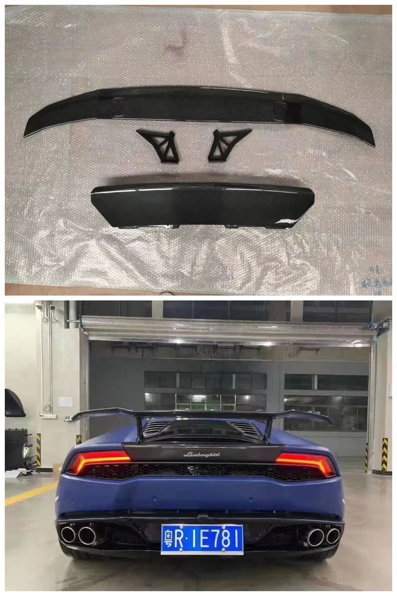 High Quality Real Carbon Fiber Spoiler For Lamborghini LP610 Carbon Fiber Rear Wing