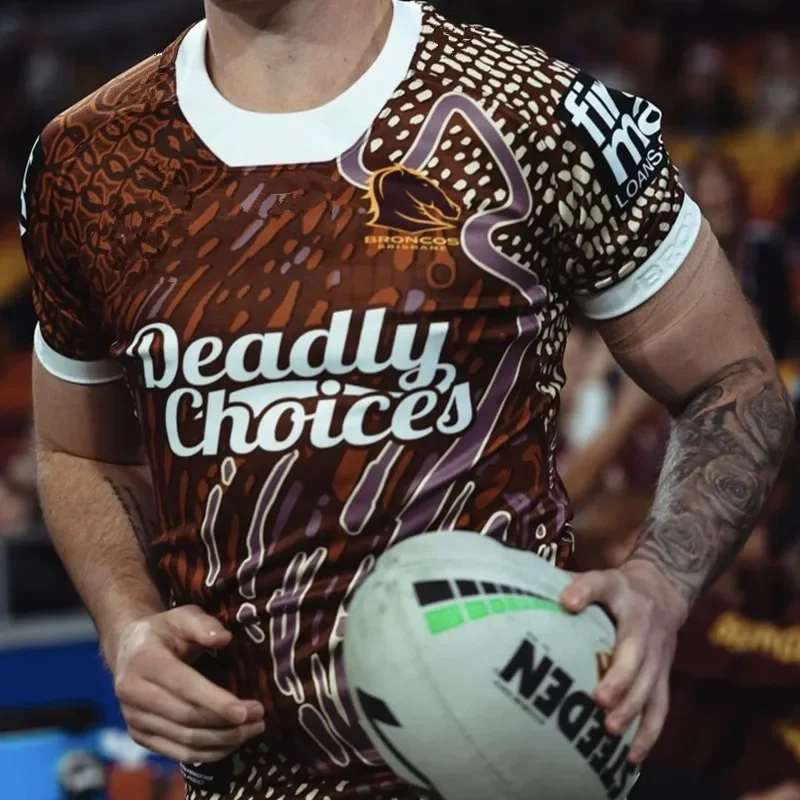 

2024 BRISBANE BRONCOS MENS INDIGENOUS RUGBY TRAINING JERSEY size S--5XL ( Print name and number )