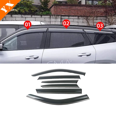 Для GEELY ATLAS/FX11/BOYUE L 2023-2024 автомобильные аксессуары оконный козырек дождевая вода оконные воздушные ограждения дефлекторы навесы пластик