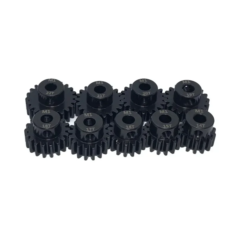 High Quality 11T-30T Material Harden M1 5mm Shaft Metal Pinion Motor Gear for 1/8 RC Buggy Truggy Monster Truck