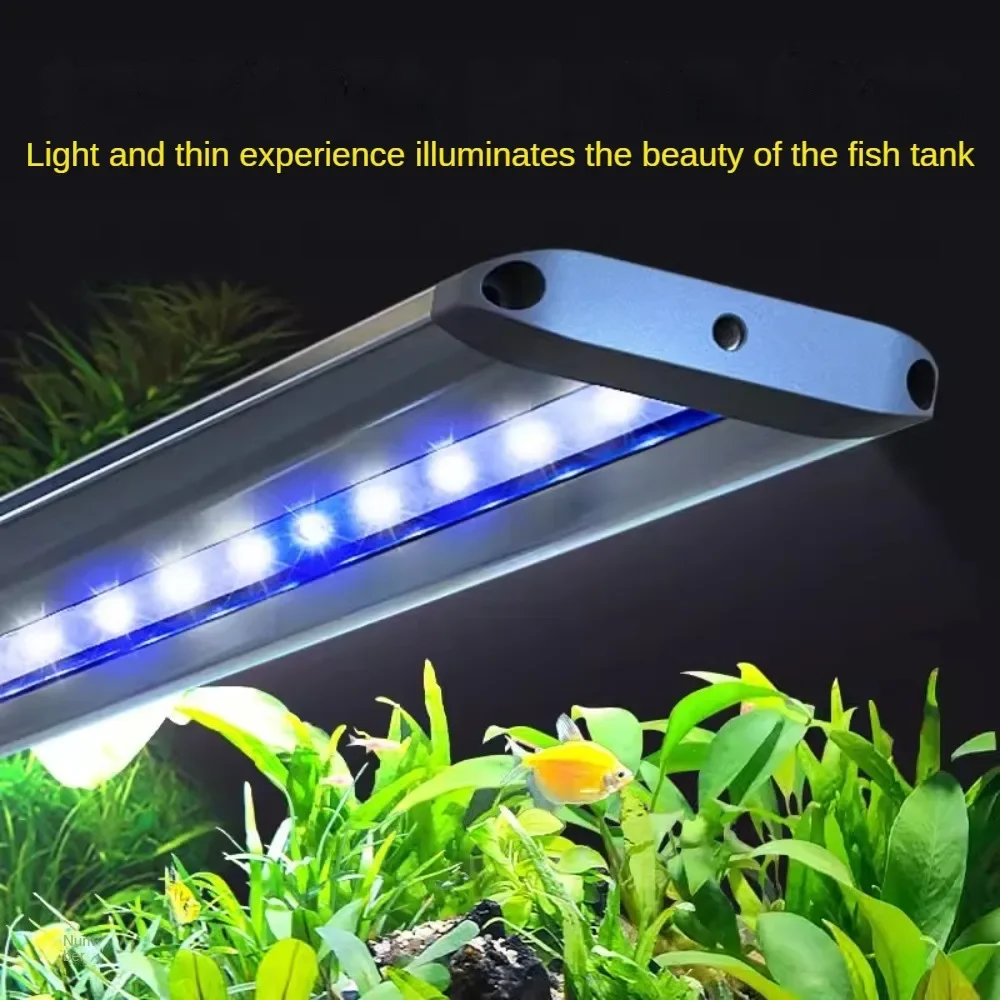 

Aquarium Fish Tank Light LED Fixture With Adjustable Brackets Sucker Blue White Lights for Saltwater Freshwater Fish Coral Reef