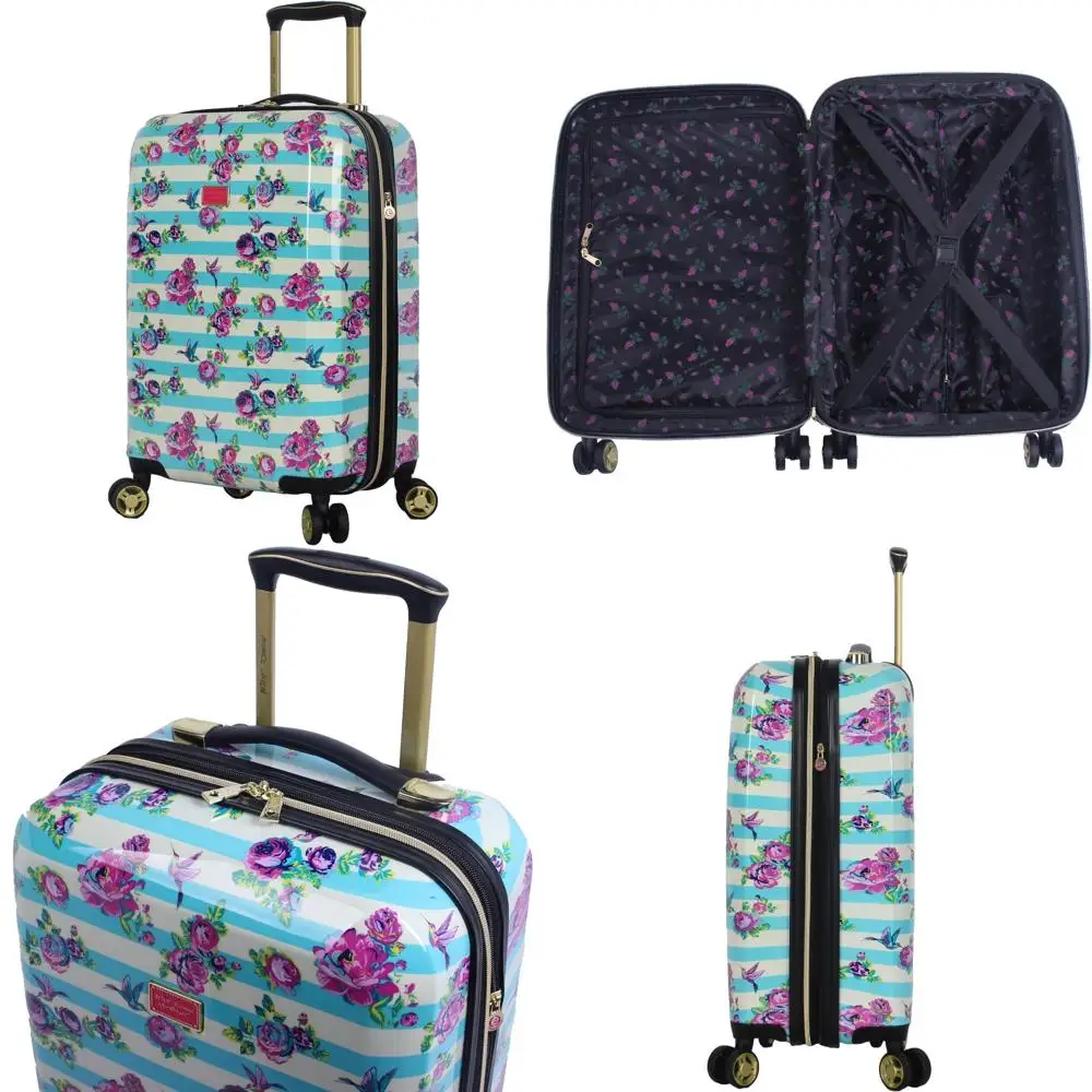 Lightweight Durable Expandable 20 Inch ABS + PC Hardside Luggage with 8-Rolling Wheels - Carry On Suitcase for Travel