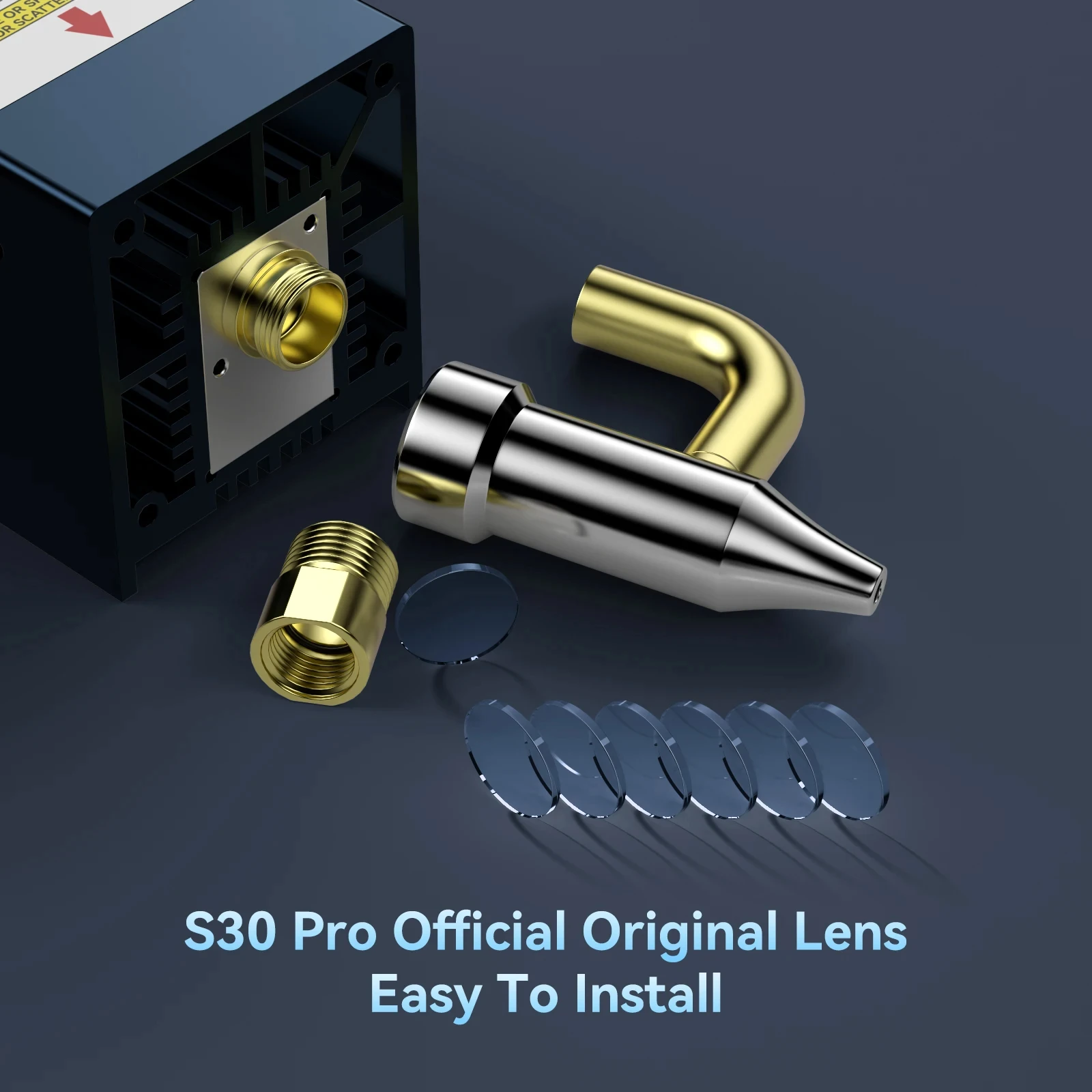 Imagem -03 - Sculpfun Lente Laser Peças para S30 S30 Pro S30 Pro Max S30 Ultra 11w 22w 33w Acessórios para Máquina de Gravação a Laser Lente