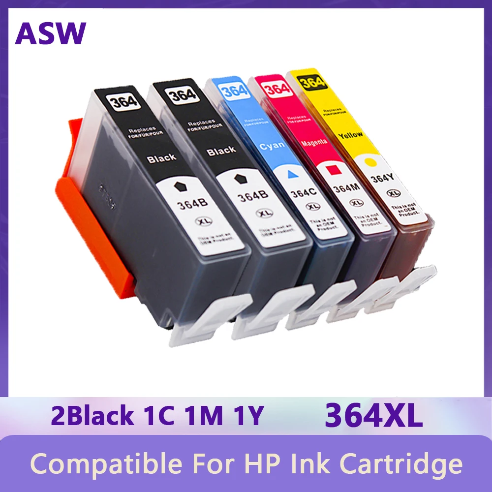 

1-10pcs printer ink cartridge for HP364XL HP 364 XL for HP Photosmart 5510 5515 6510 B010a B109a B209a Deskjet 3070A HP364