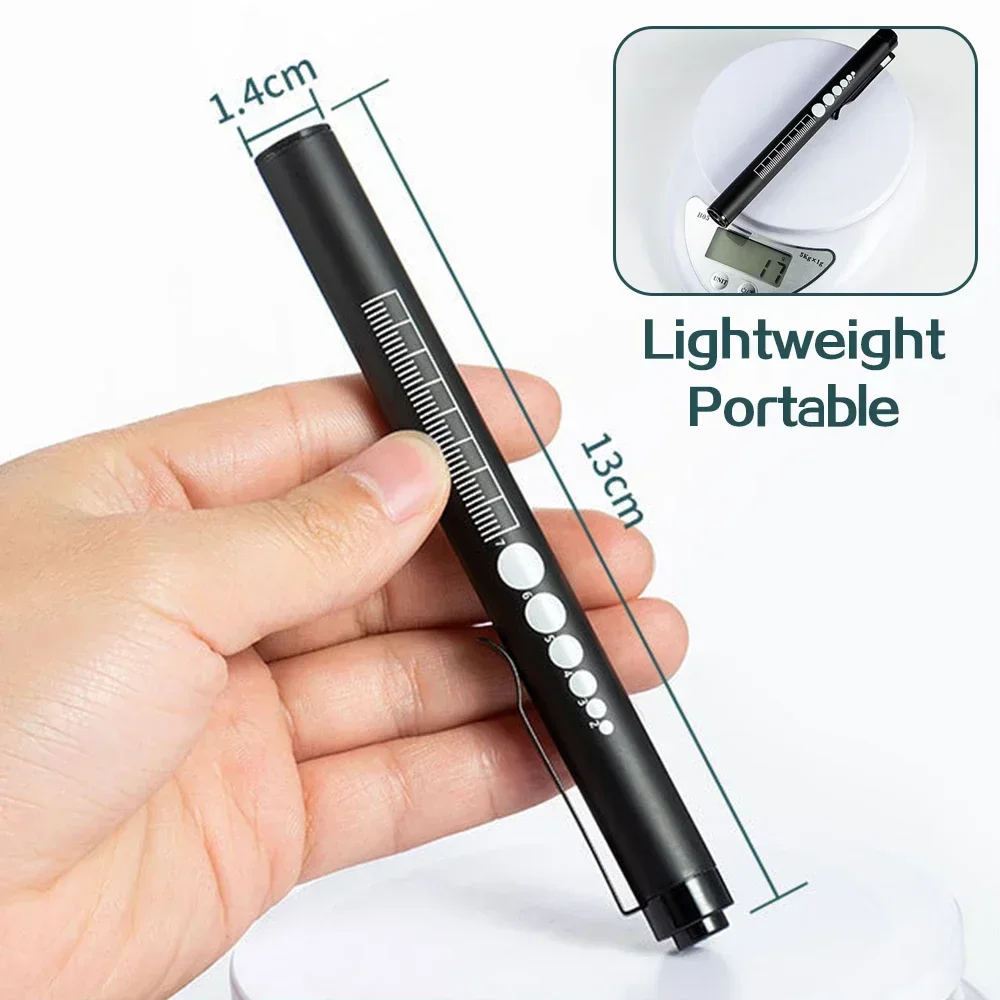2 in 1 Portable Examination Pen Light First Aid Work Inspection LED Flashlight Emergency Doctor Nurse Medical Handy Penlight