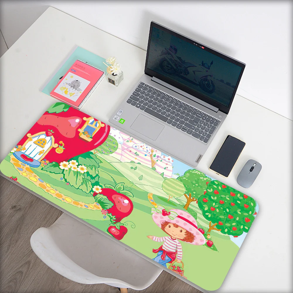 Cartoon S-Strawberry S-Shortcake Floor Mat Mousepad Large Gaming Compute Gamer PC Keyboard Mouses Mat