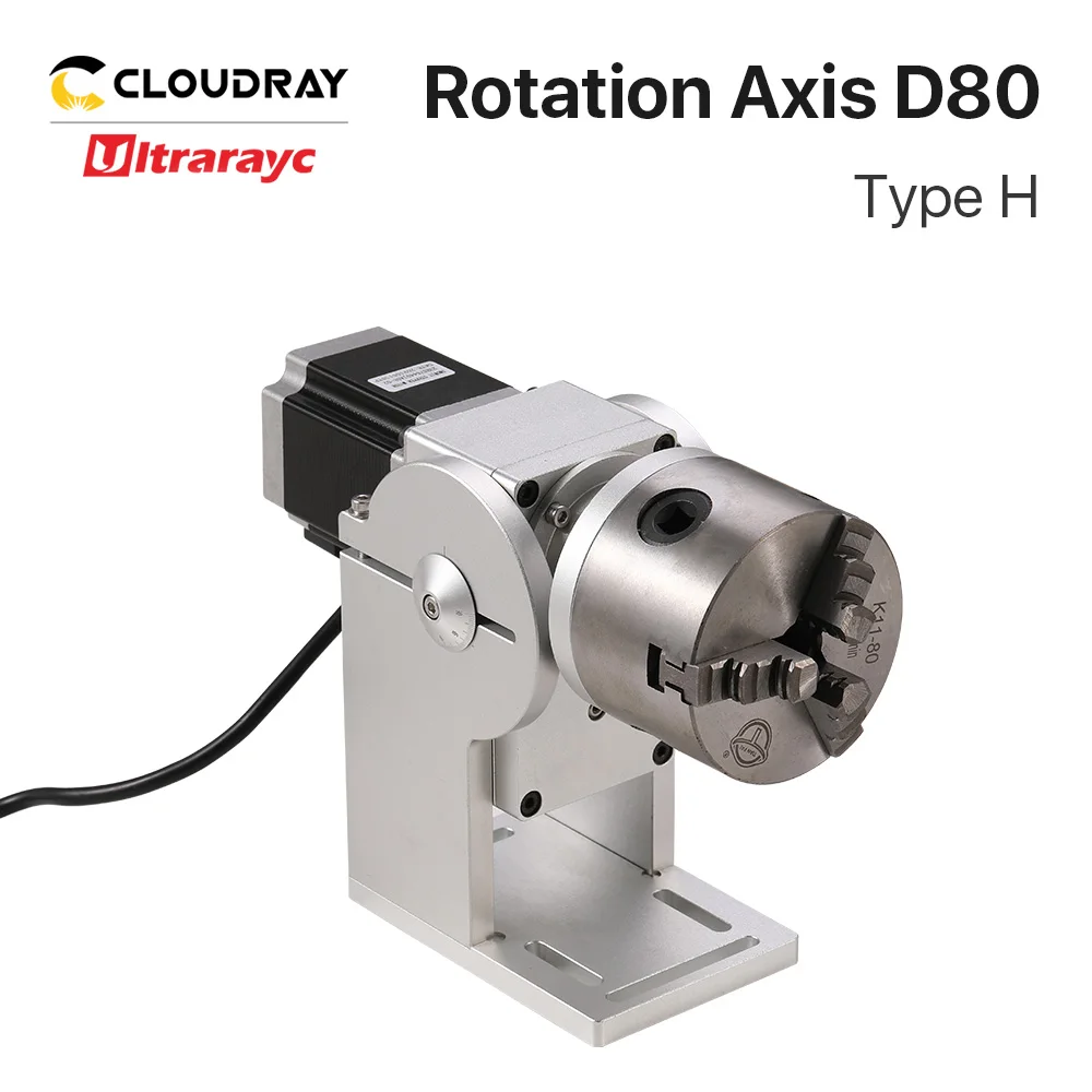 

Ultrarayc Rotation Axis Diameter 80mm Rotary Attachment For Laser Marking Machine 9 Times Deceleration for Cylindrical