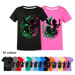 Funny WICKED T-Shirt Kids Fashion Doll Printed Tees Toddler Girl 2024 Summer Cotton T Shirt Boys Short Sleeve Tops3920