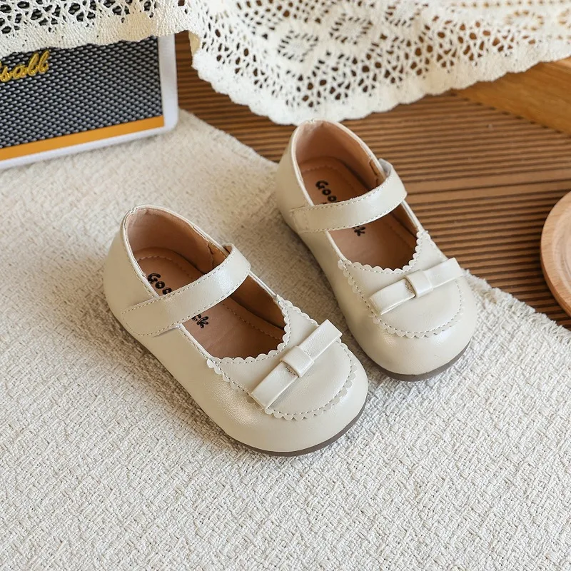 

Little Girls Shoes Spring Autumn Kids Soft PU Leather Shoes for Girl School Mary Jane Cute Sweet Princess Flats Shoes 21-30