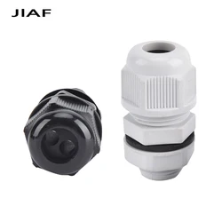 10 Pcs M25 More Holes Cable Gland Split Waterproof Plastic Cable Gland With Tow Holes M25*1.5 Nylon Gland