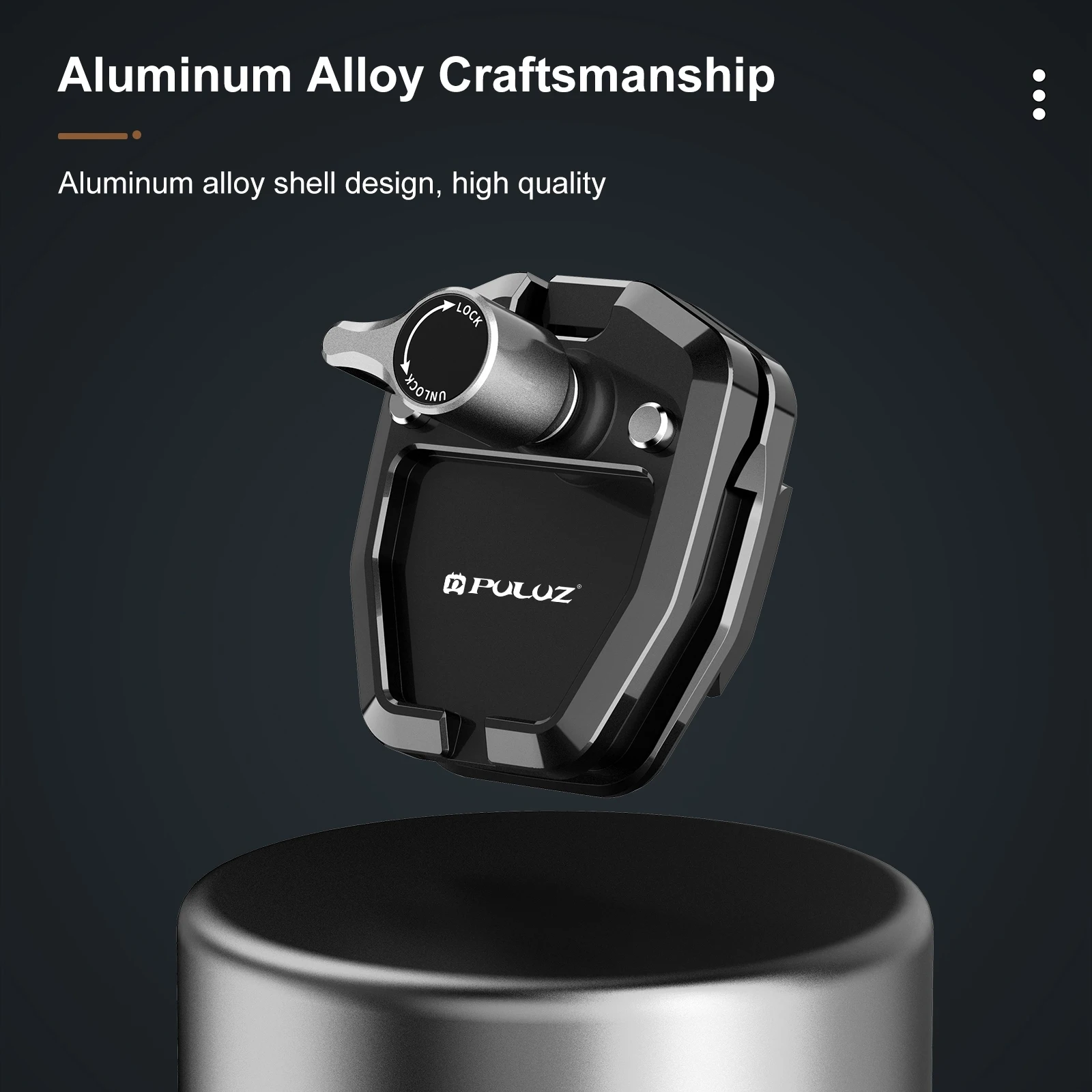 PULUZ Motorcycle Windshield Action Camera Mount Clip for GoPro Hero12 Black / DJI Osmo Action 4 / Insta360 X4 / Ace Pro etc