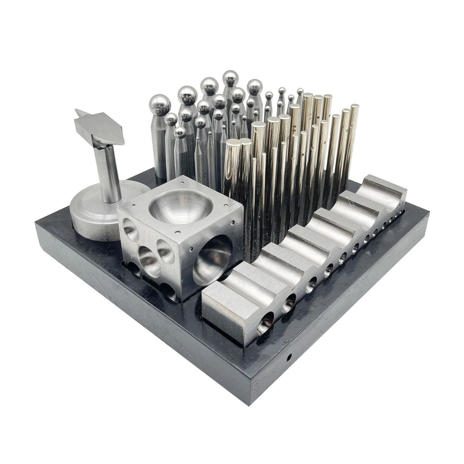 Kinway Professional Jewelry Tools 29 Pcs Dapping Block and Punch Set JEWELRY MAKING and METAL SMITH Dapping and Doming Blocks
