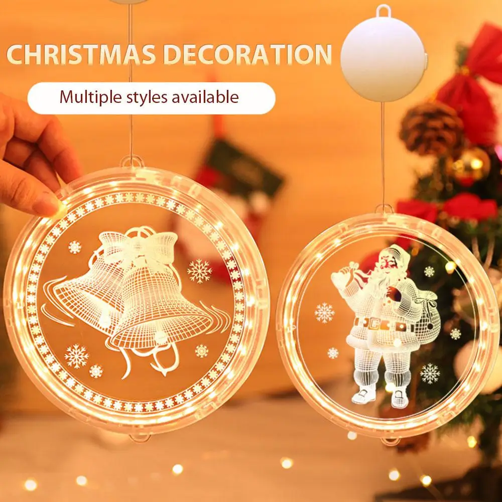 Merry Christmas LED Fairy Lights Santa Claus Elk Bedroom Living Dining Decoration New Year Gift Christmas Tree Hanging Light image 2