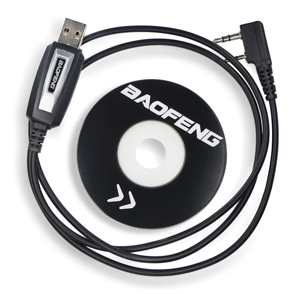 Cable de programación USB con Cd para Baofeng, Radio Walkie Talkie, para Uv-5r, 82, 888s, Uv-s9plus, Uv-13, 16, 17, 21 Pro, Q-k5, 5r Plus