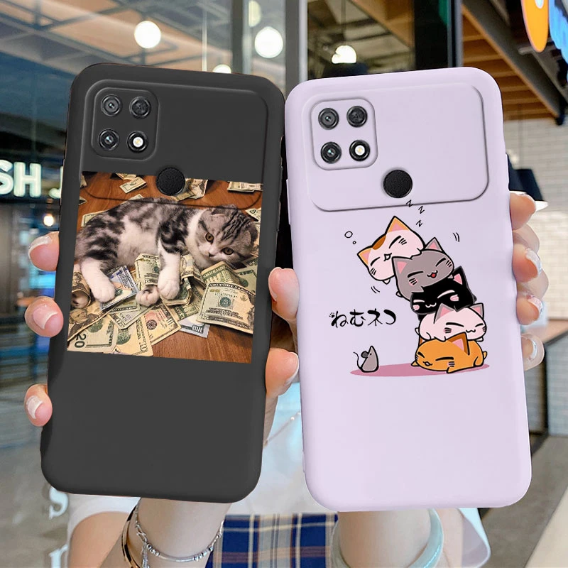 Custodia in Silicone per Poco C40 PocoC40 C 40 custodia protettiva morbida TPU Cute Cartoon Cat Owl Coque Bags Funda per Xiaomi Poco C40