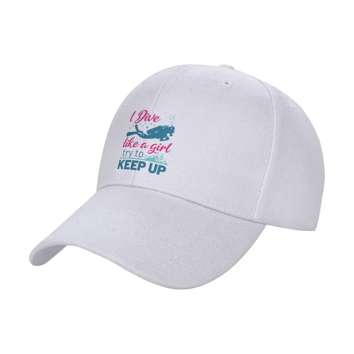 I Dive Like a Girl Try to Keep Up Scuba Diving Women Baseball Cap Luxury Cap Uv Protection Solar Hat Men's Hats Women's