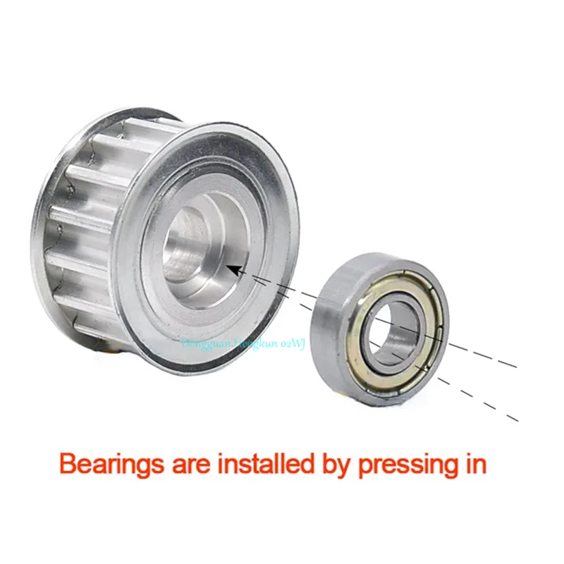 HTD 5M 22 Teeth Idler With Bearing Timing Pulley Bore 5/6/7/8/10/12/15mm Belt Width 16/21/27mm HTD-5M Belt Pulley