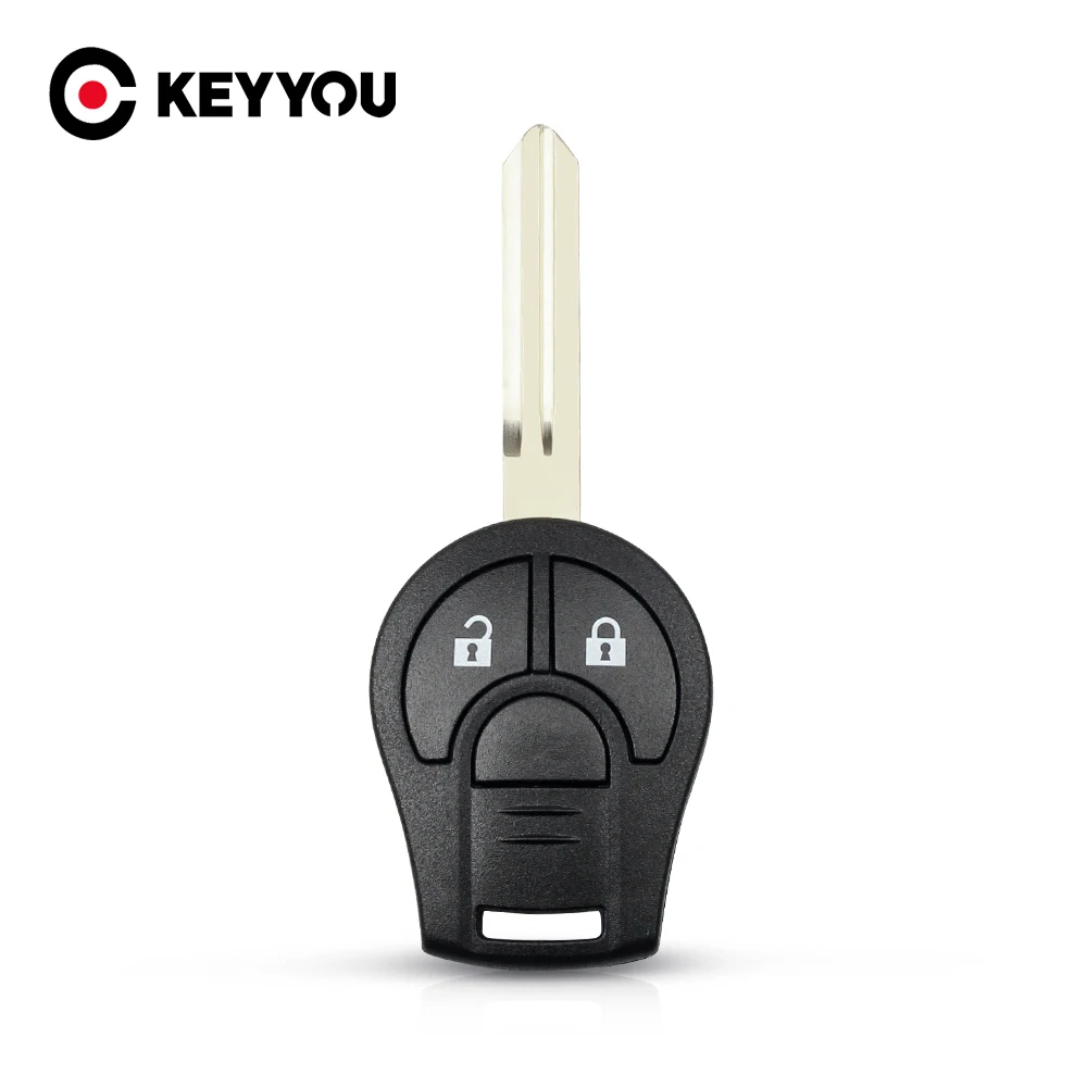 

KEYYOU Remote Car Key Shell Casr Fob For Nissan Juke March Qashqai Sunny Sylphy Tiida X-Trail 2 Buttons Car Styling