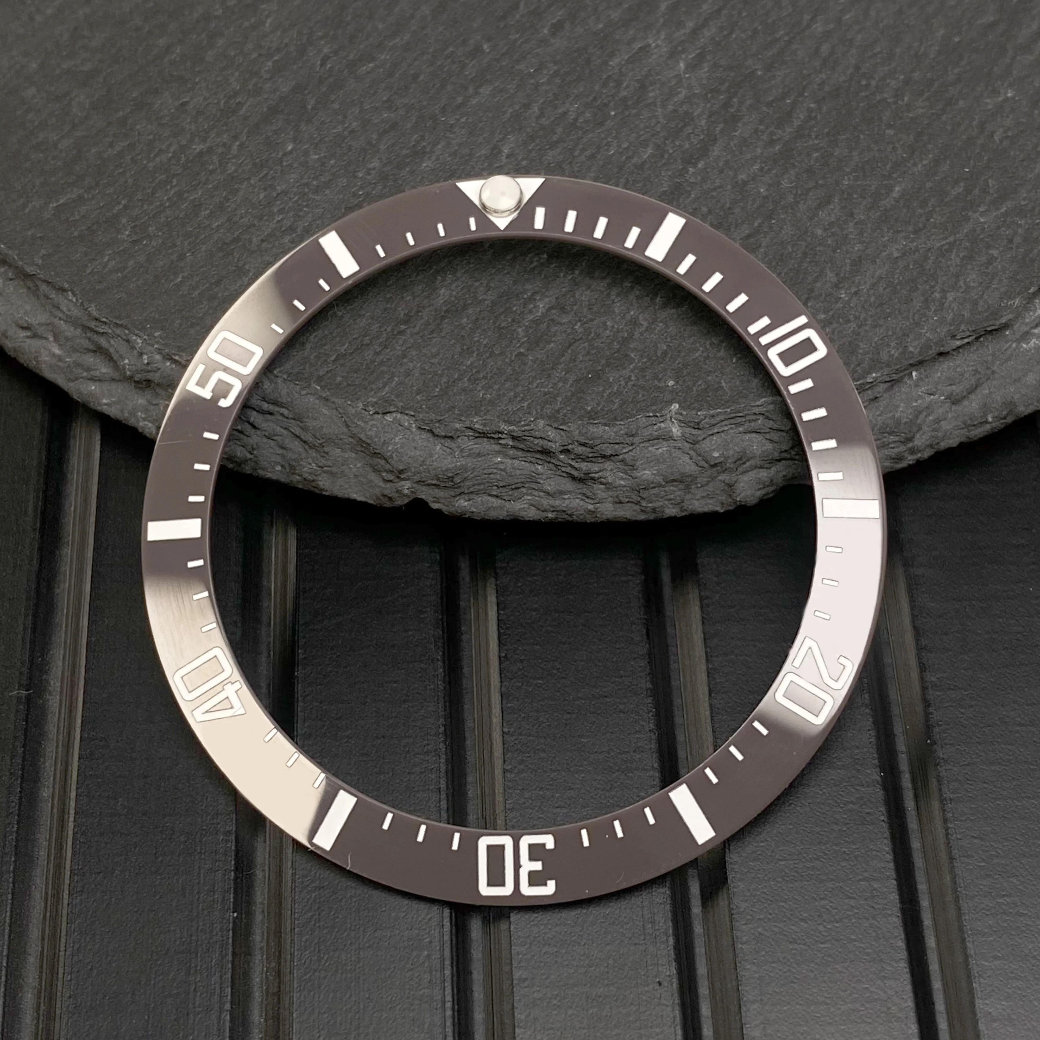 38mm Ceramic Bezel SEA NH35 case Accessories with ICE Blue/Green Luminous Fit 40mm Diving Watch Case watch accessories