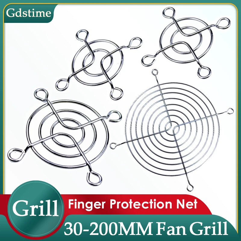 Gdstime 120mm Fan Grill 90mm Filter for Cooler 40mm 60mm 80mm Metal Mesh Finger Guard Protective Net For Computer PC Case Fan