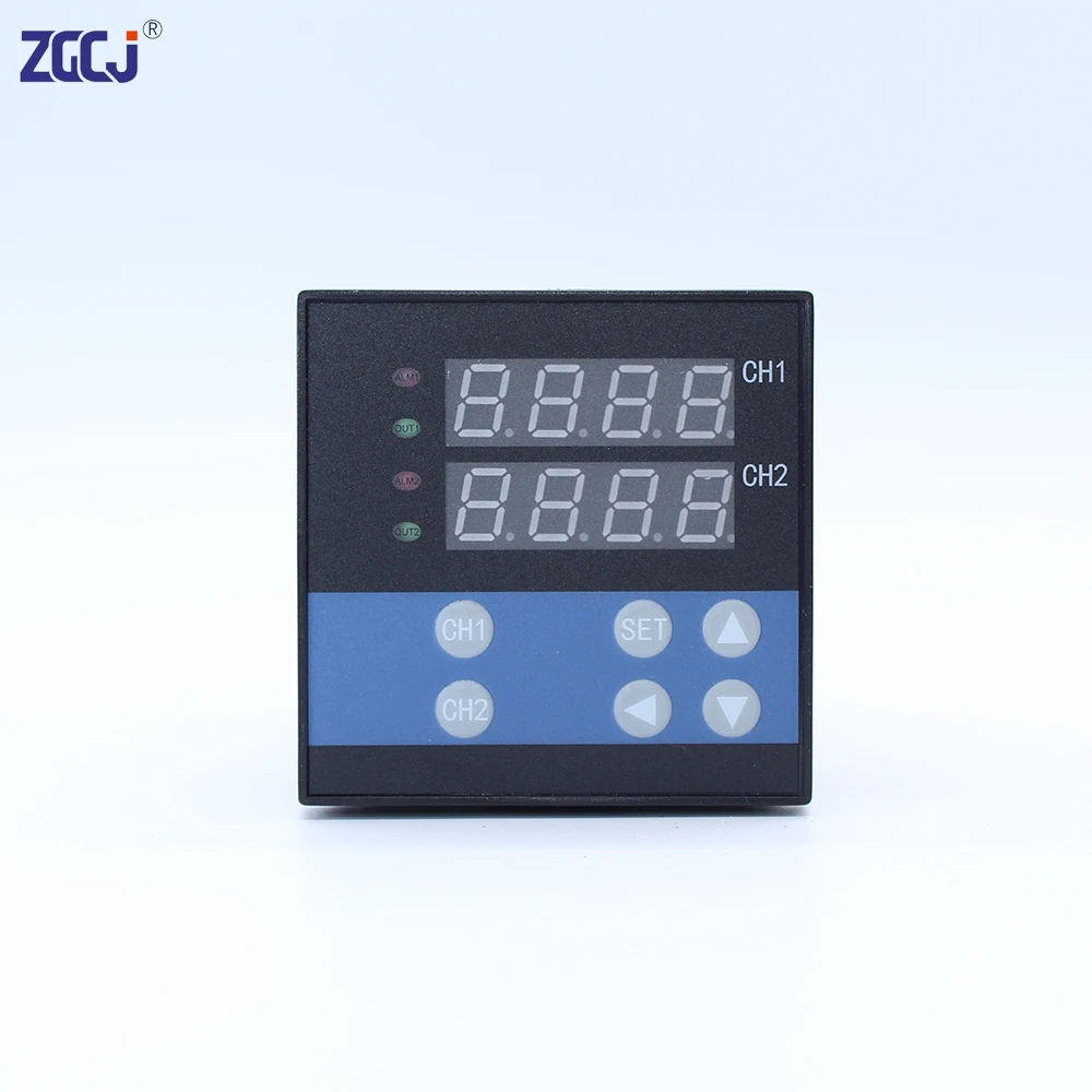 CJD-8200 2 channels temperature controller 72*72 size 2 ways thermostat