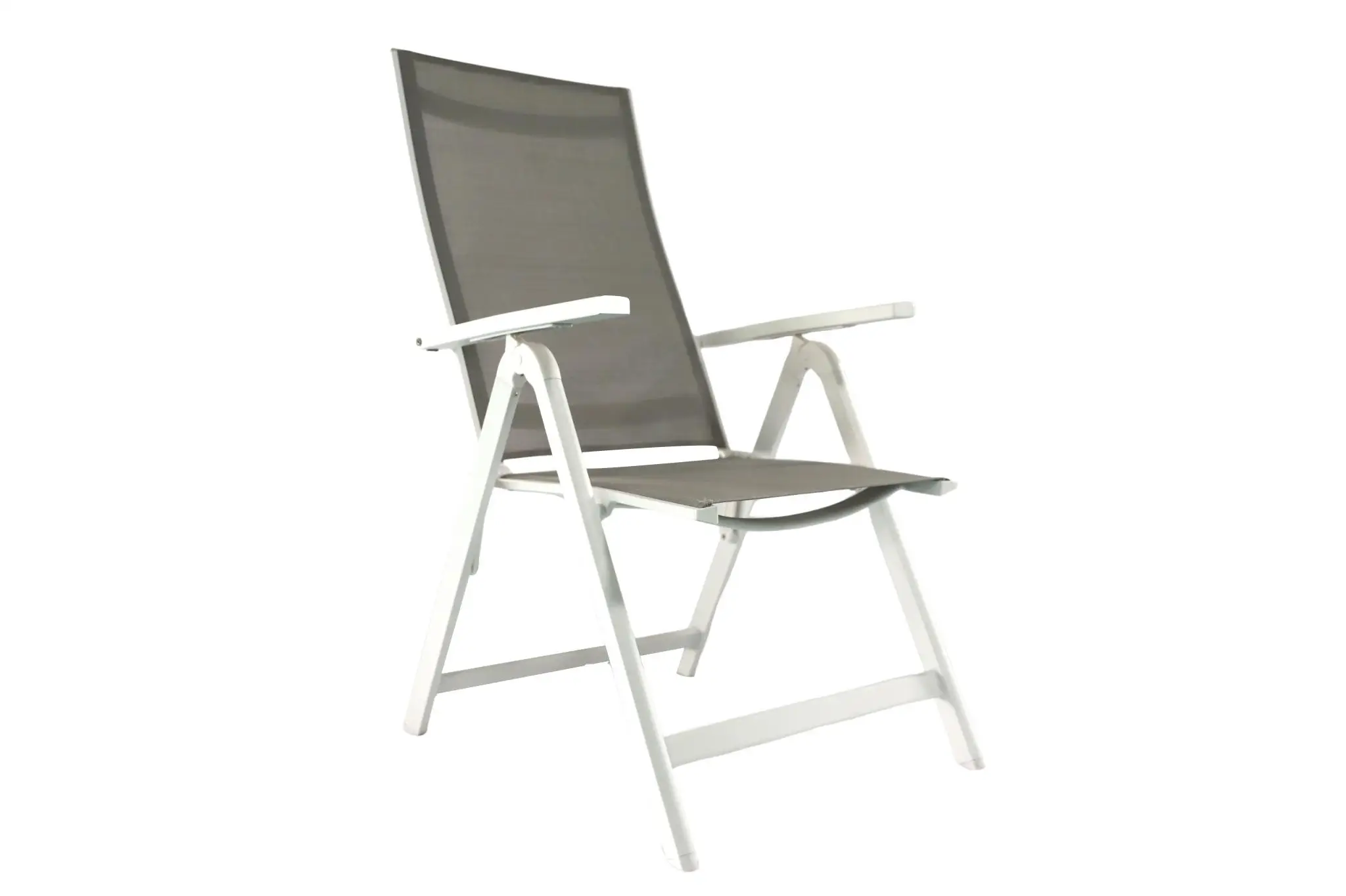 Comfortable Portable 7-Position Adjustable Aluminum Teslin Folding Chair For Outdoor Dining Garden Balcony Bedroom