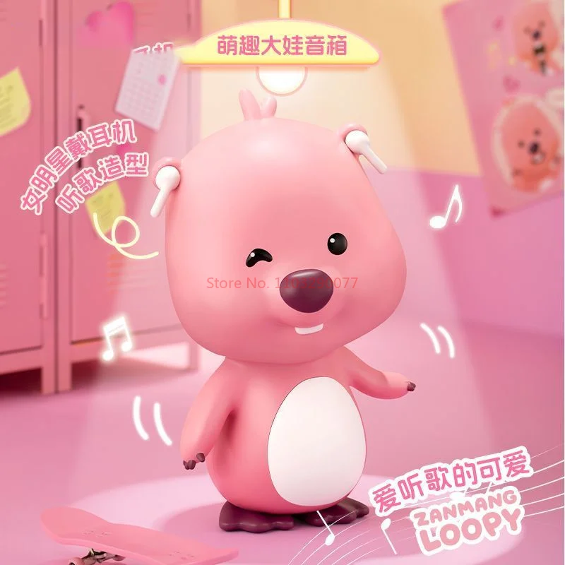 Miniso Kawaii Zanmeng Loopy Bluetooth Speaker Anime Figuur Loopy Draadloze Mini Speaker Kamer Versiering Ornamenten Speelgoed Voor Meisjes Geschenken