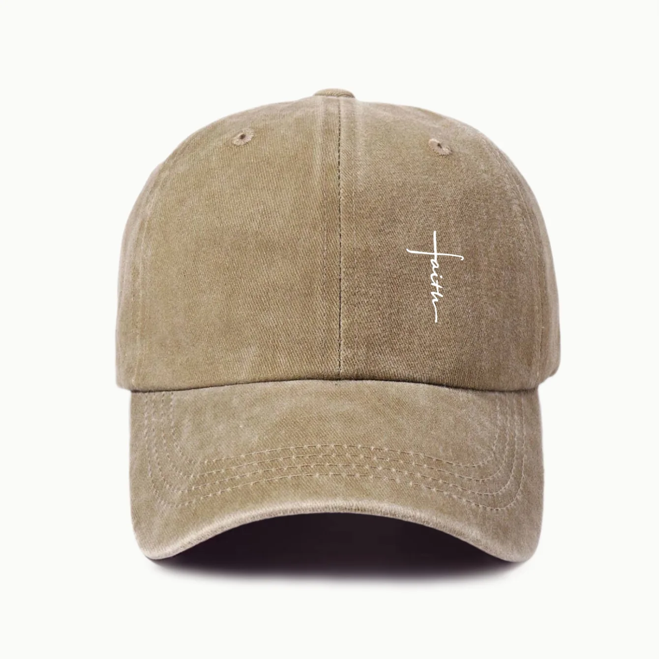 Retro Gewaschene Wasserabweisende Unisex Baseball-Kappe mit Kreuzmuster - Weiche, Atmungsaktive, Verstellbare Dad-Mütze – Detail 4