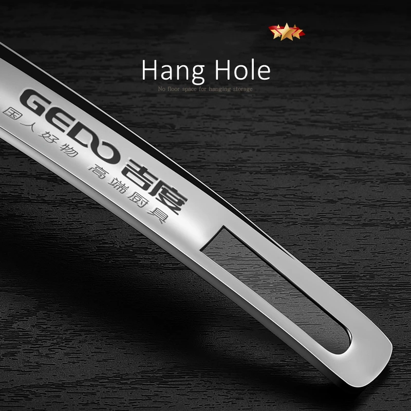 LFGB Certification 316L Stainless Steel Oil Separating Spoon 99.9% Anti-bacterial Soup Ladle Ultra Thick Handle Banquet Cutlery