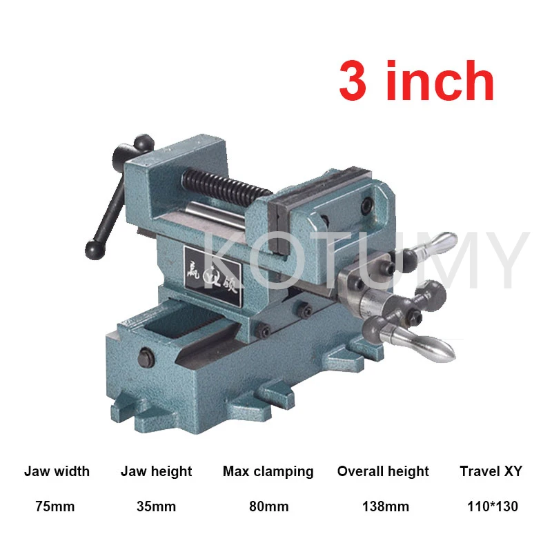 3 inch 4 inch Two-way Mobile Vise Table Precision Cross Flat Pliers Bench Vise Milling/drilling Machine Accessories Workbench