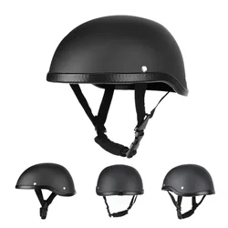 Skull Cap Motorcycle Helmet Vintage Half Face Helmet Retro German Style chopper Cruiser