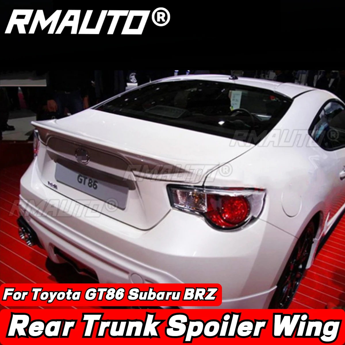 

RMAUTO Carbon Fiber Car Rear Spoiler Wing LEG MORTOR SPORT Style Trunk Lip Body Kit For Toyota GT86 Subaru BRZ Car Accessories