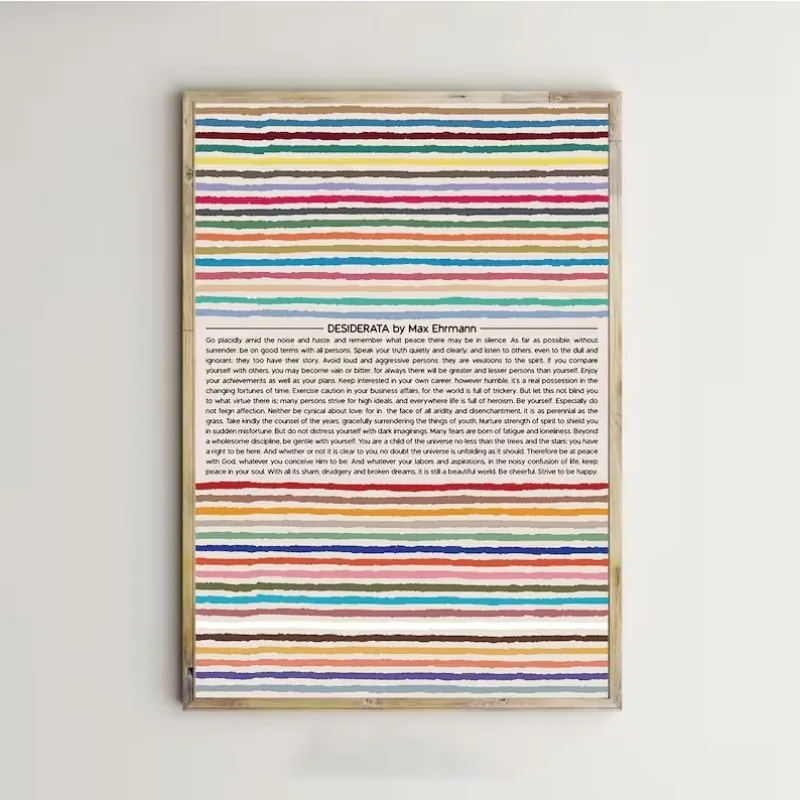 

Принты Desiderata, стихотворение Макса Эрмана, настенный художественный постер для печати, декор для стен, вдохновляющие слова, мотивационная цитата, литература