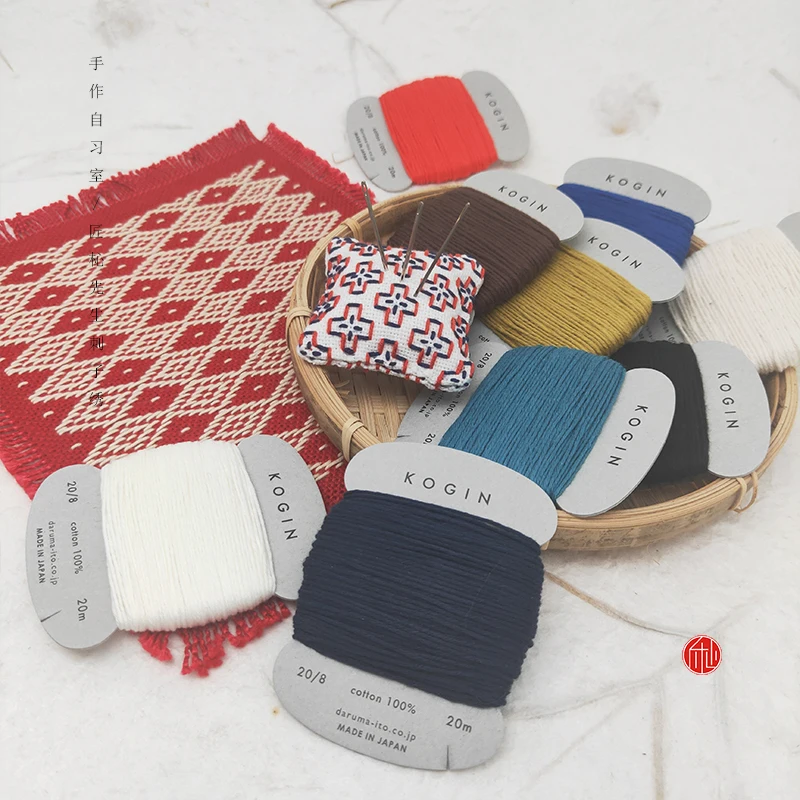 

Yokota DARUMA Small Towel Embroidery, Rhombus Embroidery Embroidery Thread 20m/piece 9 Colors, Japanese Handmade Embroidery DIY