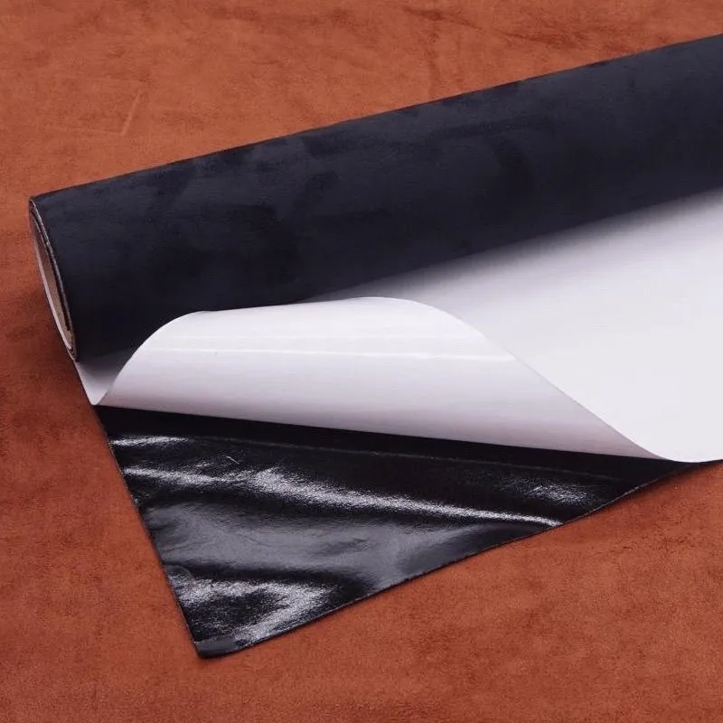Self-Adhesive Stretchable Microfiber Luxurious Plush Car Interior Wrap Adhesive Suede Roll for Door Panel & Center Console Cover