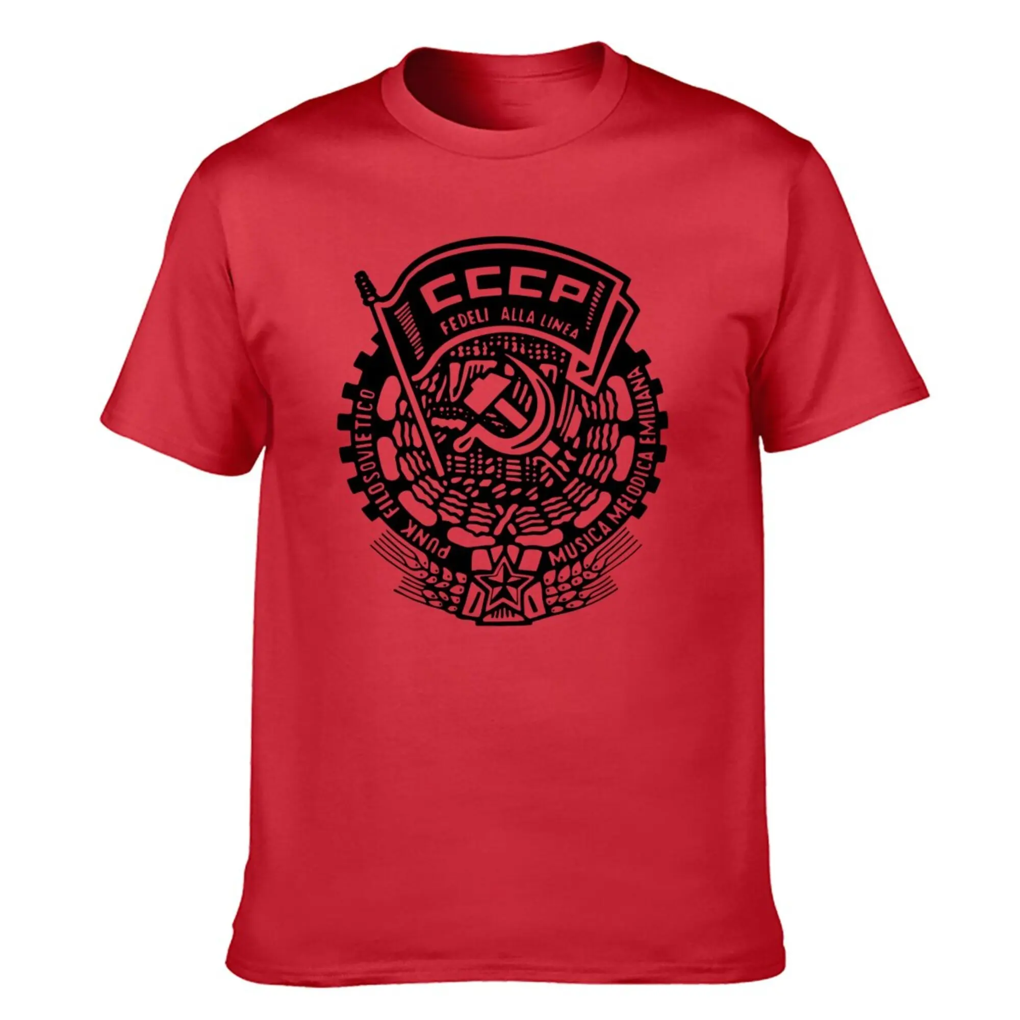 Camiseta fiel a la línea música Punk Rock soviética Estrella Roja CCCP