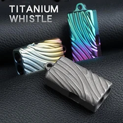 extra loud Ti TC4 titanium life saving Emergency Lifeguard Safety Whistle pendant for keychain necklace EDC tool
