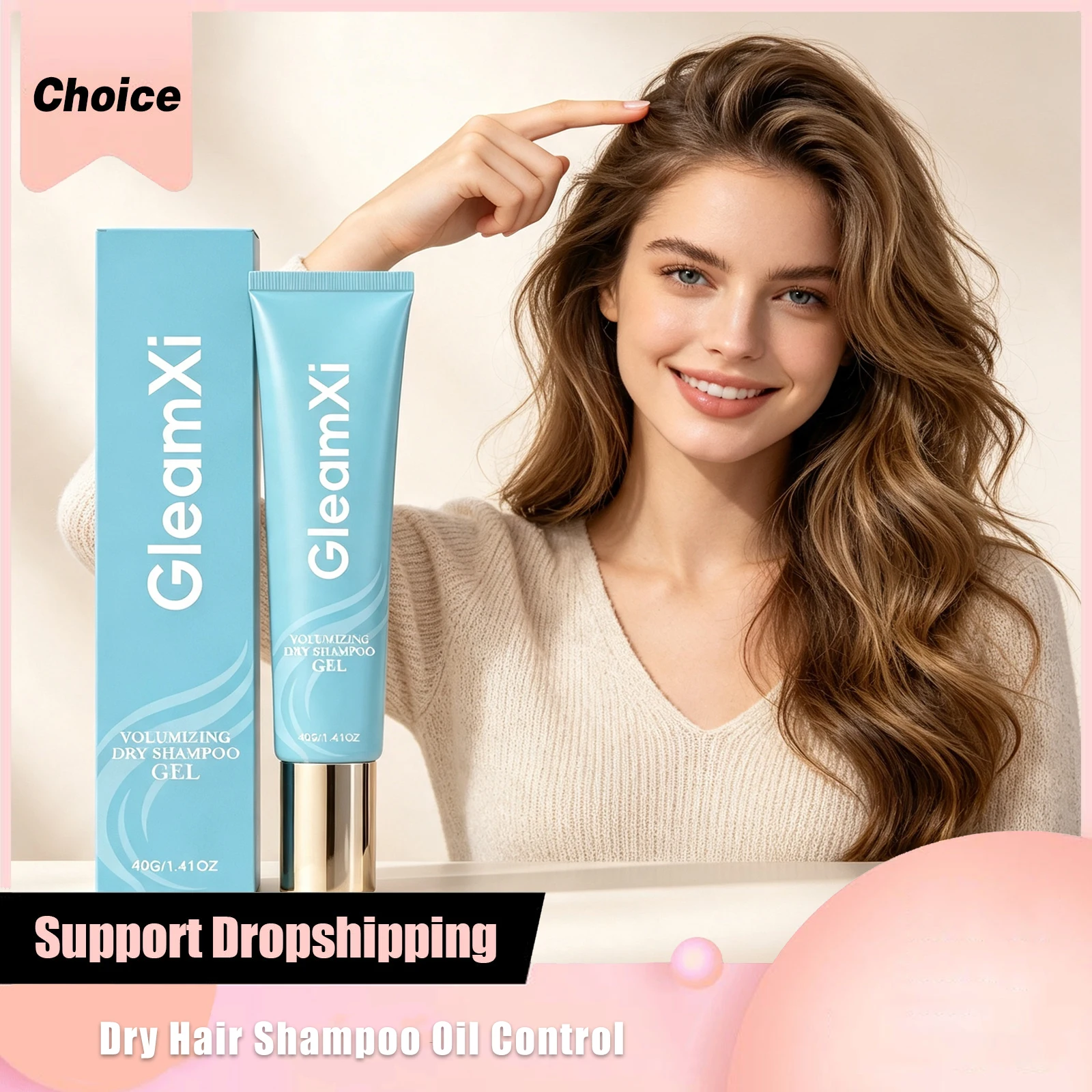 Dry Hair Shampoo Quick Oil Control Refreshing Root Lifting No Rinse No Residue Increase Volume Portable Travel Fluffy Hair Gel